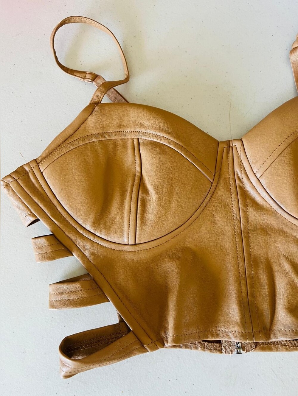 Chic Tan Crop Top Bustier - Picture 12 of 12